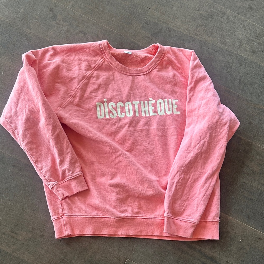Clare V Pink 'Discothèque' Sweatshirt
